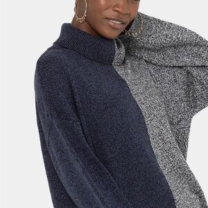 Peace Love World Two Tone Turtleneck Sweater (SOLD)